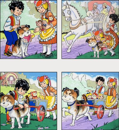 犬とカート 作： English School