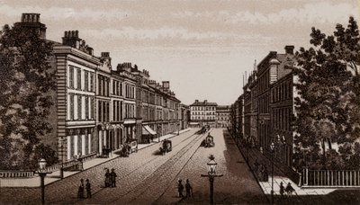 ベルファストのドネガル・プレイス 1880年（リトグラフ 作： English School