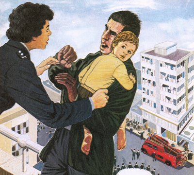 近くに来ないでください、または私はジャンプします 作： English School
