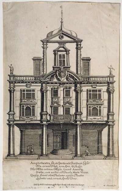 デュークスシアター、ドーセットガーデン、W。シャーウィン（c.1645-1711）によって彫刻された1673 作： English School