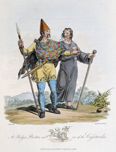 オランダ人と戦士-S.R.MeyrickとCh.Smithによる「ケルト人とゴート人、6世紀初頭のイギリス諸島の住民とバルト海西岸のゴート族の習慣」の中で。 作： English School