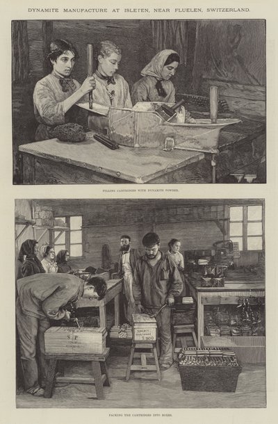 スイス、フルーレン近郊のイスレテンのダイナマイト製造所（彫刻作品 作： English School