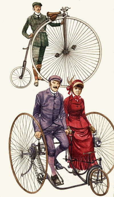 初期の自転車のモンタージュ 作： English School