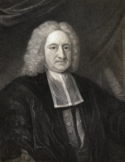 ギャラリーの肖像画からのエドモンドハレー（1656-1742）、1833年に公開 作： English School