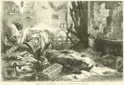1871年5月、郊外の家での貝殻の爆発の影響 作： English School