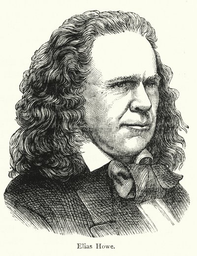 本縫ミシンのアメリカ人発明家エリアス・ハウ 作： English School