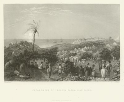 1837年、ヤッファ近くのイブラヒムパシャの野営地 作： English School