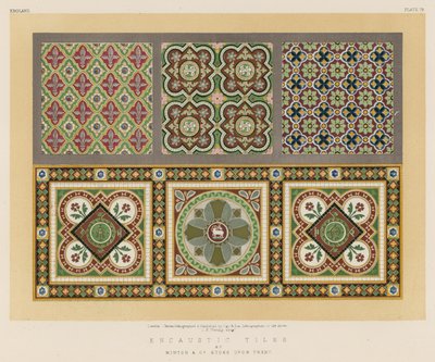 ミントンと共同ストークアポントレントによるEncaustic Tiles 作： English School
