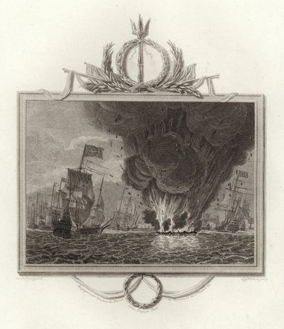 1512年8月10日の海峡におけるフランス艦隊とイギリス艦隊の関与 作： English School
