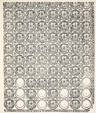 刻まれたアルマナック、1591年（Bagfordのコピー） 作： English School
