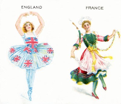 Entente Cordiale（Cordial Understanding）シガレットカード、1915 作： English School