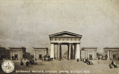 エントランスポーチコ、ユーストングローブ駅、1838 作： English School