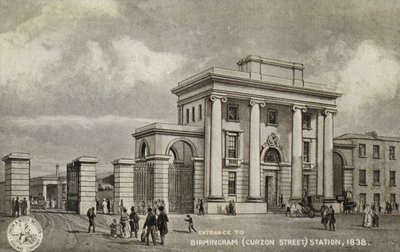 バーミンガム（カーゾンストリート）駅への入り口、1838 作： English School