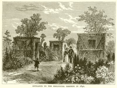 1840年に動物園への入り口 作： English School