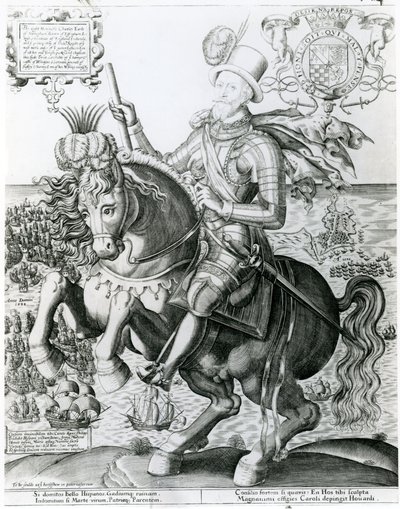 チャールズハワードの馬術の肖像画 作： English School