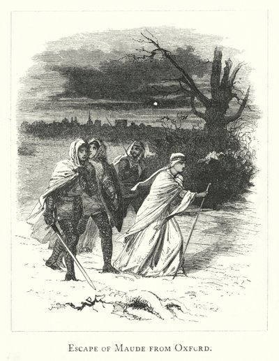 オックスフォードからのモーデの逃亡（版画 作： English School
