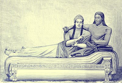 エトルリアの墓、ビクターデュルイによるローマの歴史からのイラスト、1884年に公開（デジタル処理された画像） 作： English School