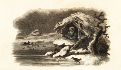 フランスのナンチュア湖に歩いて入り、空気の泡に包まれて湖底に沈み続けるヨーロッパの水ウツギ 作： English School
