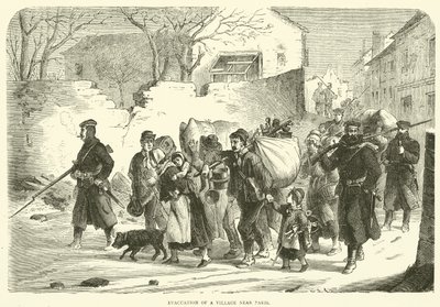 1870年12月、パリ近郊の村からの避難 作： English School