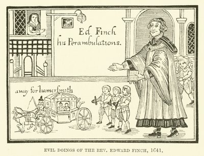 エドワードフィンチ牧師の悪事、1641年 作： English School