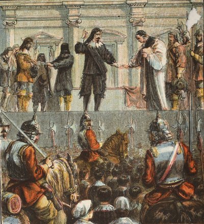 チャールズ1世の処刑、パブ。 1890 作： English School