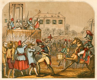 フランスのルイ16世の処刑 作： English School