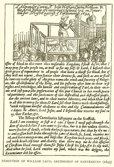 カンタベリー大司教ウィリアム・ロードの処刑（1645） 作： English School
