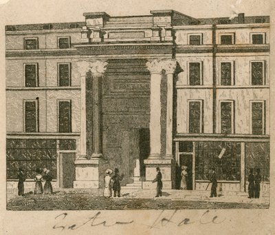エクセターホール、ストランド、ロンドン;証明 作： English School