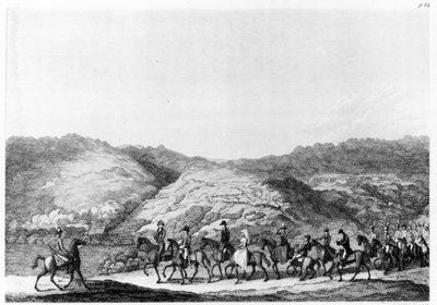 1812年にジョージコーボールが彫刻したヒンリヒリヒテンシュタインによる南部アフリカ旅行から、ドミストが率いる後背地への遠征 作： English School