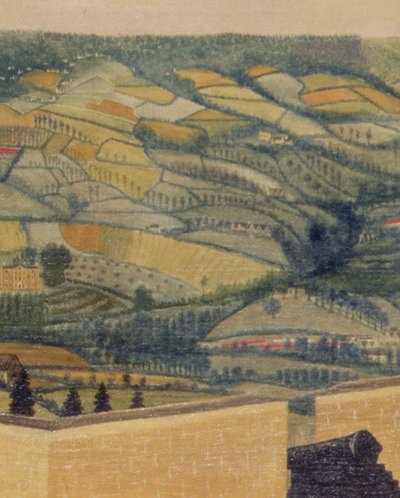 ロドボロー要塞から見た広大な風景、1764年頃（油彩・キャンバス）（65821のディテール 作： English School