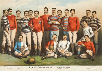ボーイズオウンの1881年の有名なイギリスのサッカー選手 作： English School