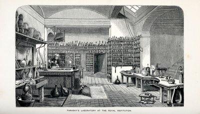 王立研究所のファラデー研究所、パブ。 1870年。 作： English School
