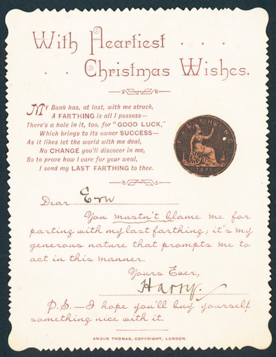 穴のあるもの、クリスマスカード 作： English School