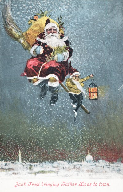彼のほうき、クリスマスカードの父のクリスマス 作： English School