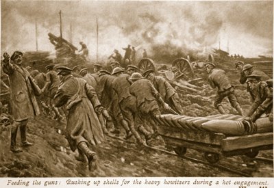 銃の給餌、1914-19 作： English School