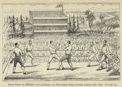 春とランガンの最初の戦い、ウスター競馬場、1824年1月24日 作： English School