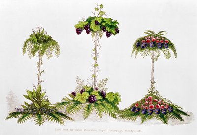 王立園芸協会、テーブルデコレーションの最優秀賞、1851年 作： English School