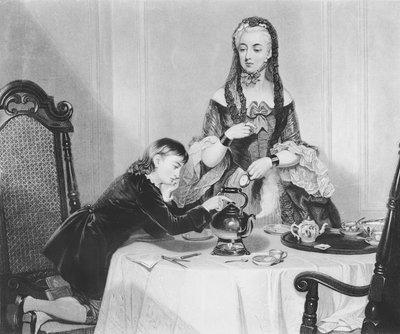 ジェームズワットの最初の蒸気実験（1736-1819） 作： English School