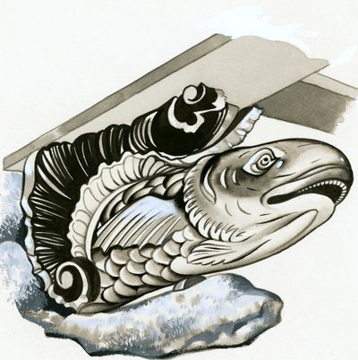 魚のガーゴイル 作： English School