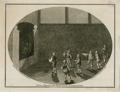 ファイブ、レスターフィールズのテニスコートでプレー 作： English School