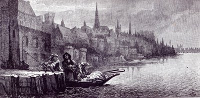 1688年12月11日朝のジェームズ王の飛行、「余暇」、1891年 作： English School