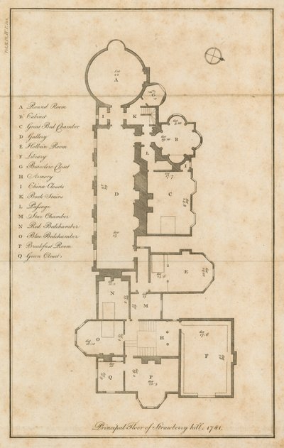 ストロベリーヒルロンドンのメインフロアの平面図 作： English School