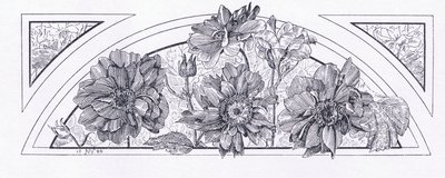 花のデザイン、The Magazine of Art 1893、Cassell and Company、1893 作： English School