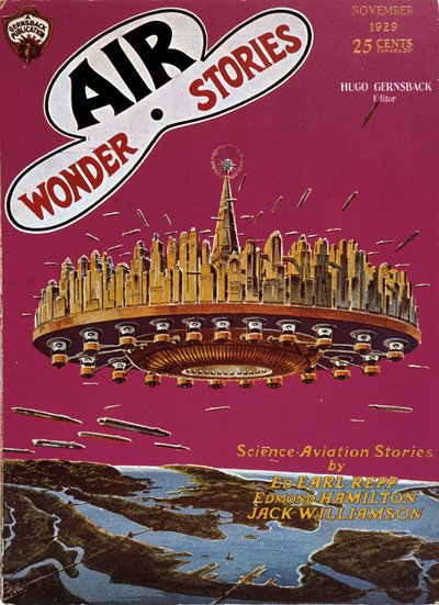 空飛ぶ円盤-「エア・ワンダー・ストーリーズ」1929年11月号掲載 作： English School