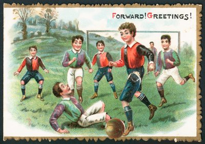 サッカーの試合（転送！ご挨拶！）、クリスマスカード 作： English School