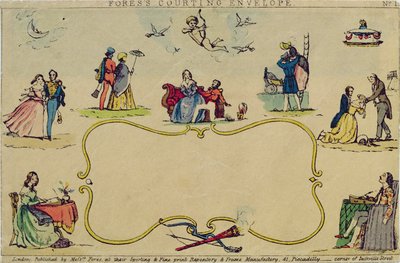 Foress求愛封筒、パブ。フォレス氏、1840年頃 作： English School