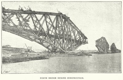 建設中のフォース橋（彫刻） 作： English School