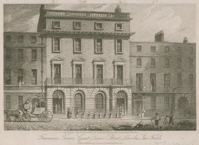 Freemasons Tavern、Great Duncan Street、Lincolns Inn Fields、ロンドン 作： English School