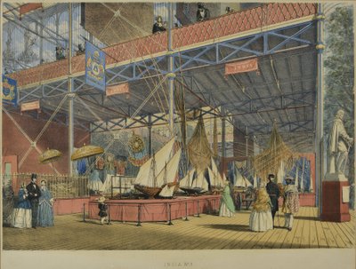 「ディキンソン」の1851年の大展覧会の包括的な写真から、1854年に発行されたインド第3、1854年 作： English School