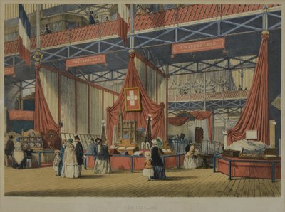1851年の大博覧会のディッキンソンの包括的な写真」（1854年出版）より スイスセクション 作： English School